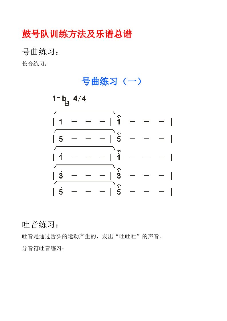 最新少先队鼓号队乐谱曲谱