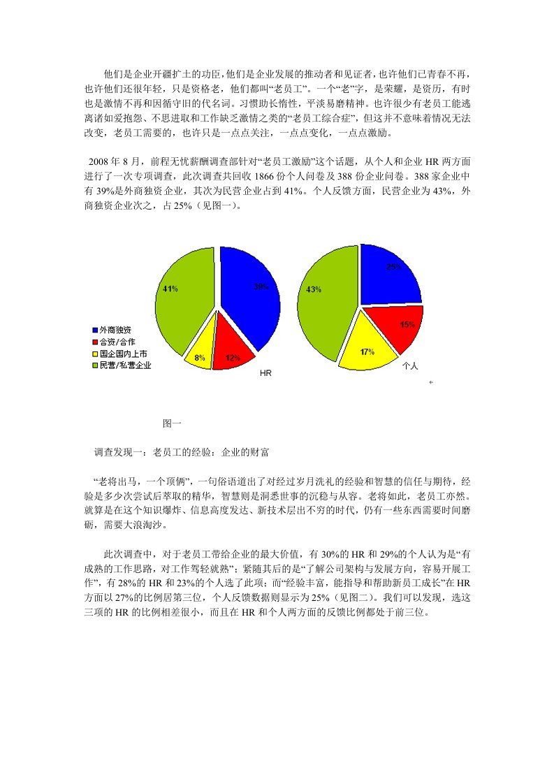 老员工激励方式