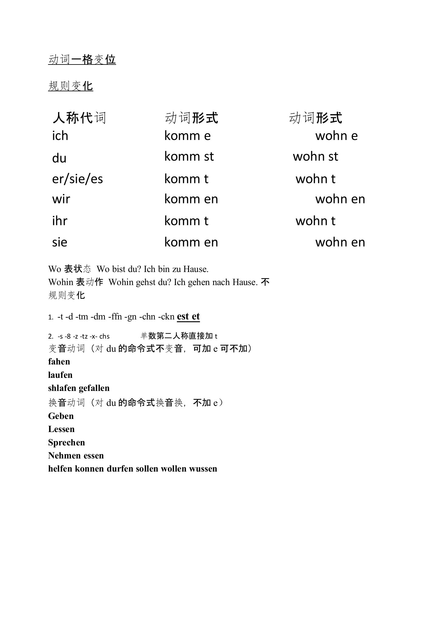 二外德语初学者期末总结