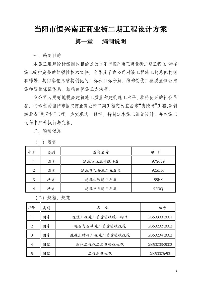 当阳市恒兴南正商业街二期工程设计方案