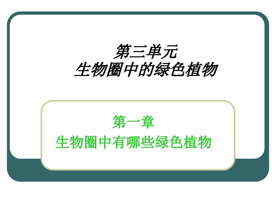 藻类、苔藓、蕨类植物