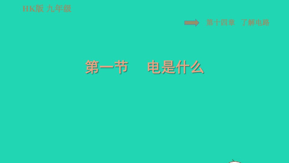 2021九年级物理全册第十四章了解电路14.1电是什么习题课件新版沪科版