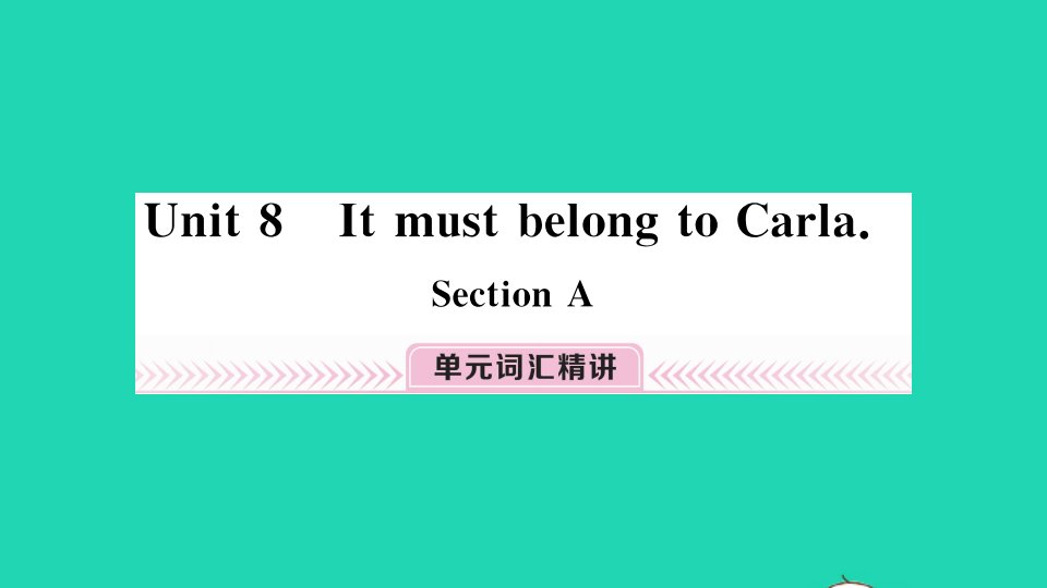 安徽专版九年级英语全册Unit8ItmustbelongtoCarlaSectionA小册子作业课件新版人教新目标版