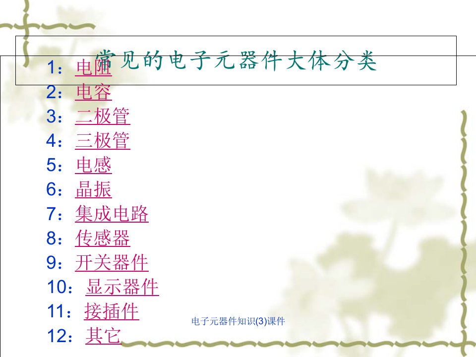 电子元器件知识3课件