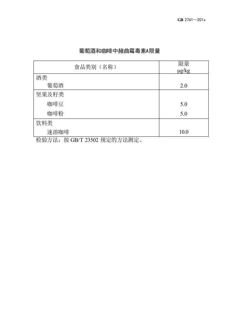 食品安全国家标准