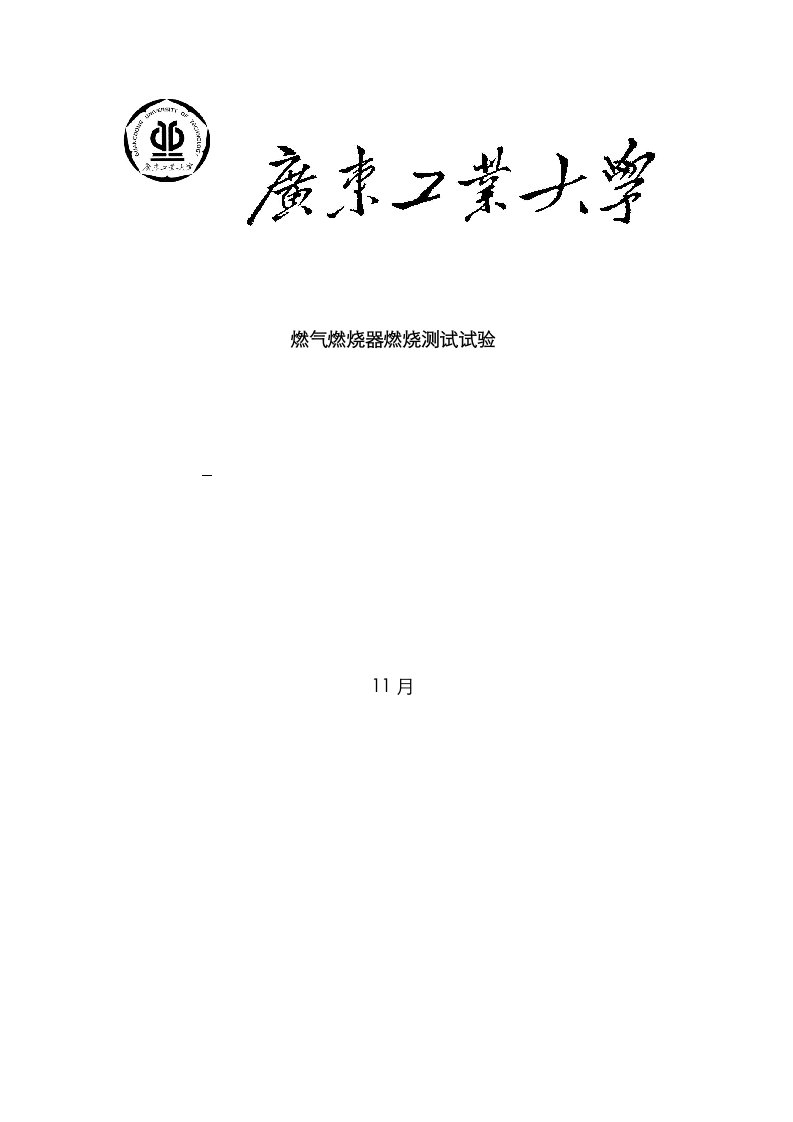 2023年燃气燃烧器燃烧测试实验报告