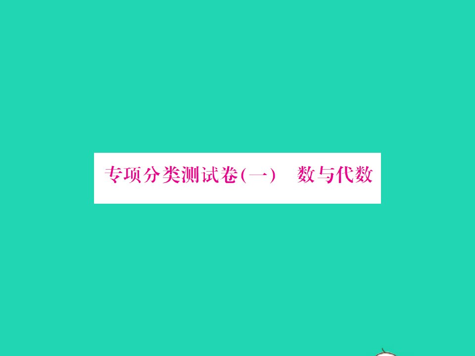 2022春六年级数学下册专项分类测试卷一数与代数习题课件北师大版