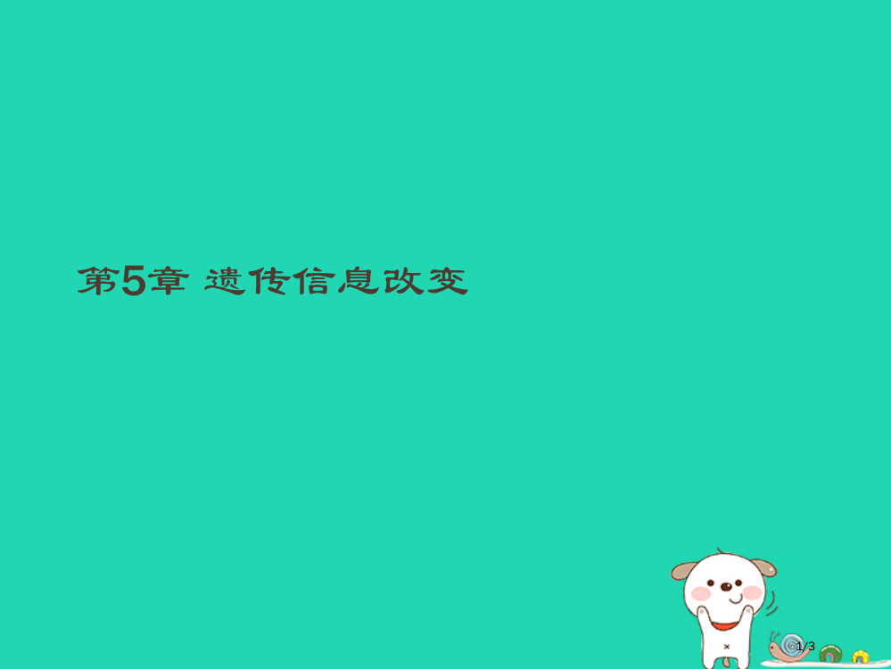 高中生物第5章遗传信息的改变本章整合全国公开课一等奖百校联赛微课赛课特等奖PPT课件