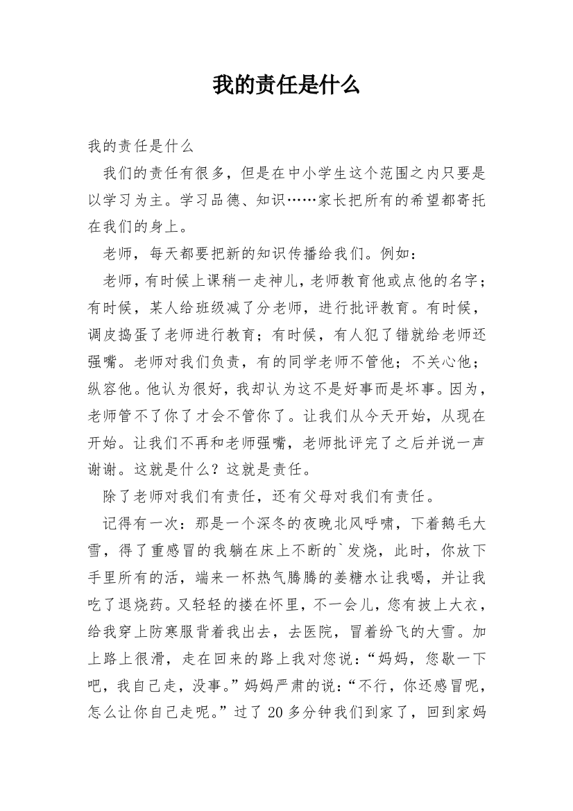 我的责任是什么