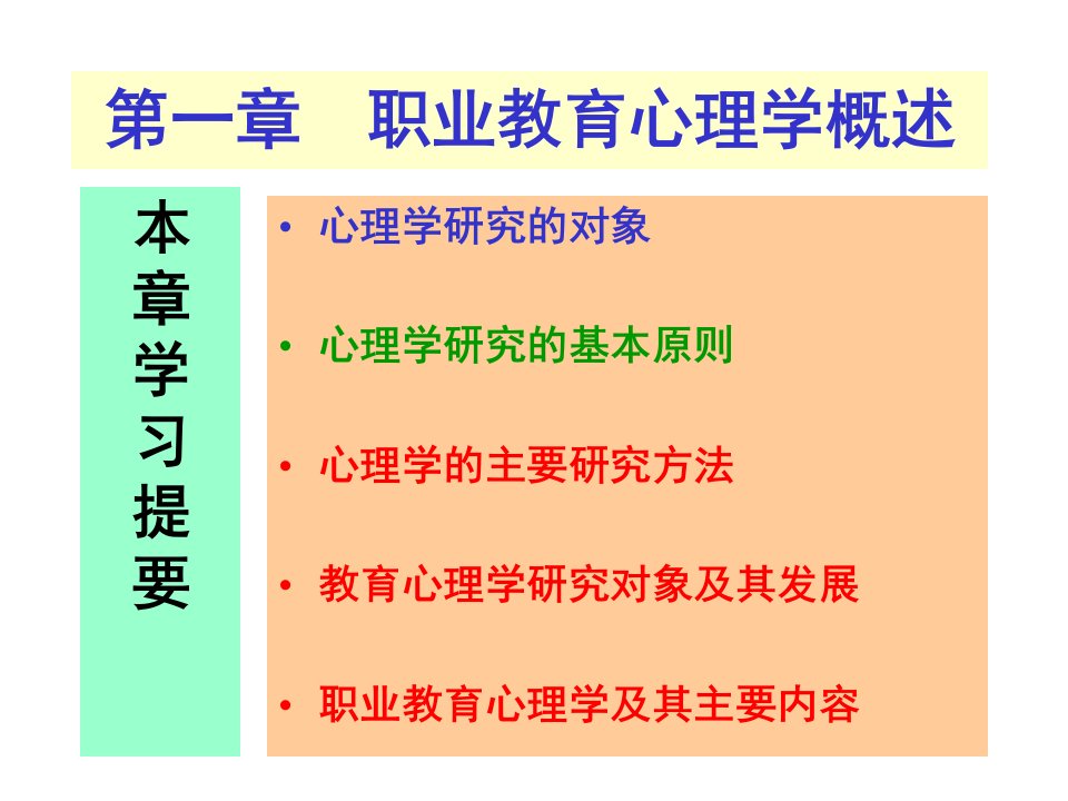 第章职业教育心理学概述课件