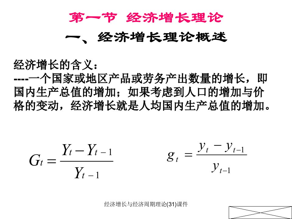 经济增长与经济周期理论31课件