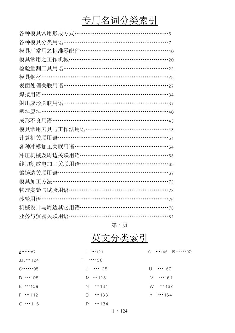 模具-中英文手册