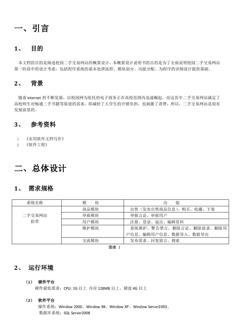 二手交易网站概要设计②