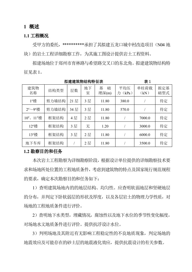 建筑工程管理-五龙口岩土工程勘察报告