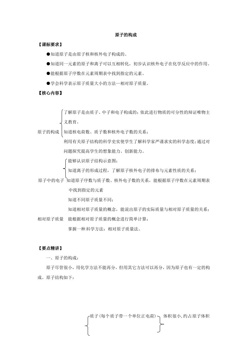 2011届中考化学专题复习教案