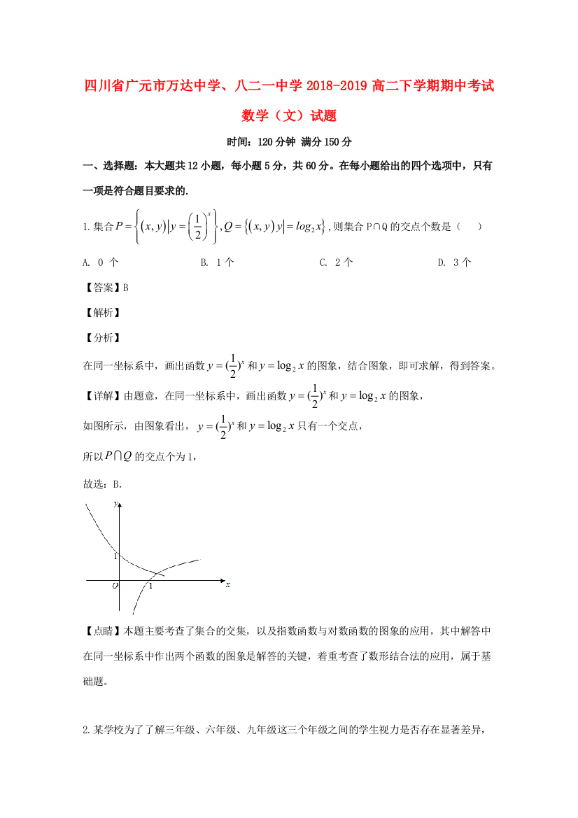 （小学中学试题）四川省广元市万达中学、八二一中学2018