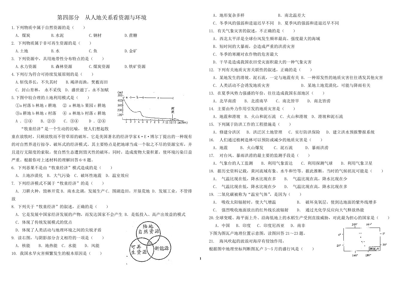 精选第四部分从人地关系看资源与环境