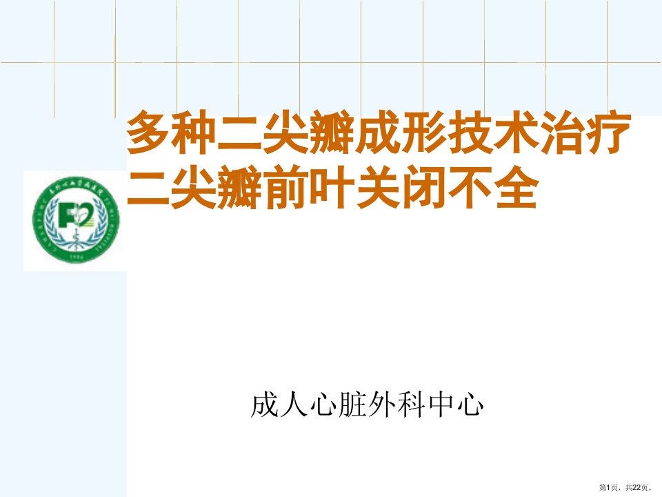 多种二尖瓣成形专业技术标准治疗二尖瓣前叶关闭不全课件