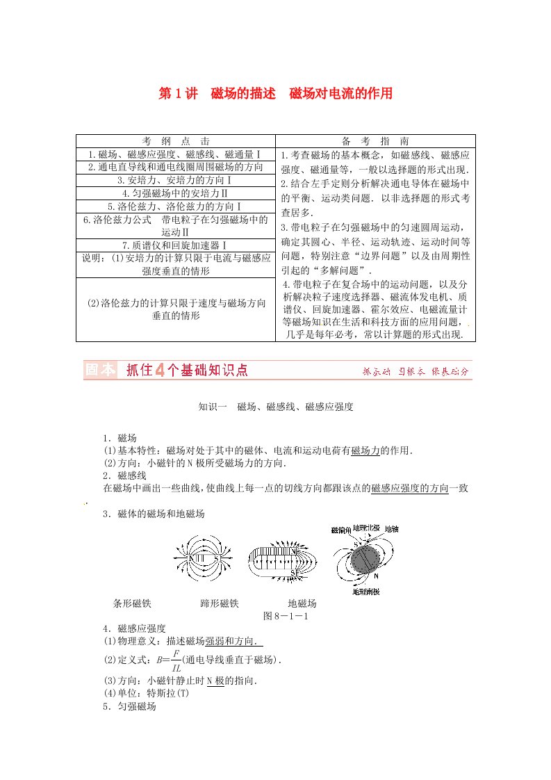 （新课标）河南省2015高考物理总复习讲义