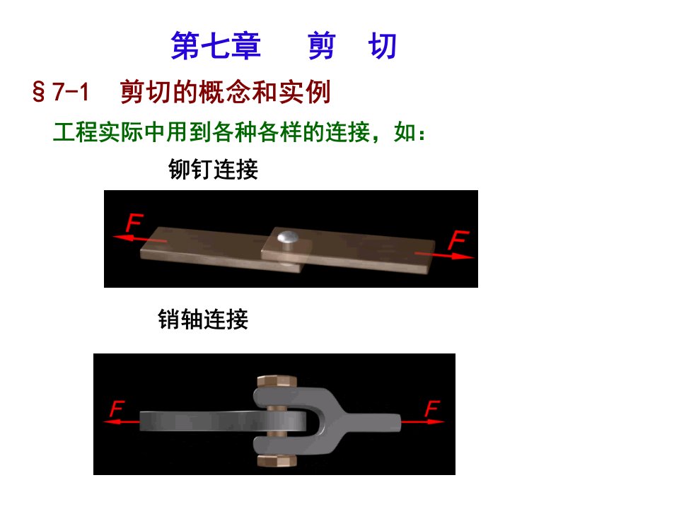 同济大学工程力学剪切力课件