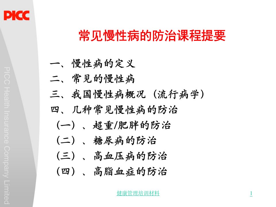 最新常见慢性病的防治PPT课件