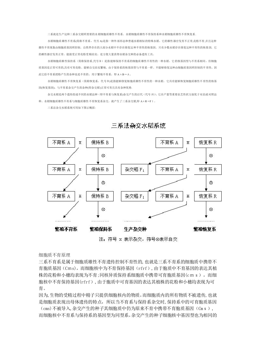 三系杂交原理可编辑范本