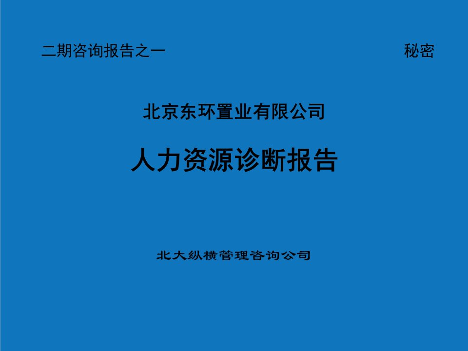 企业诊断-东环人力资源诊断报告