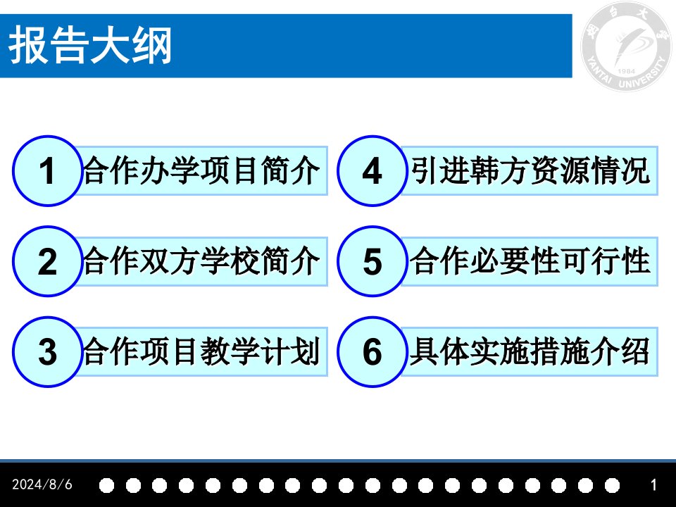 中外合作办学项目汇报材料