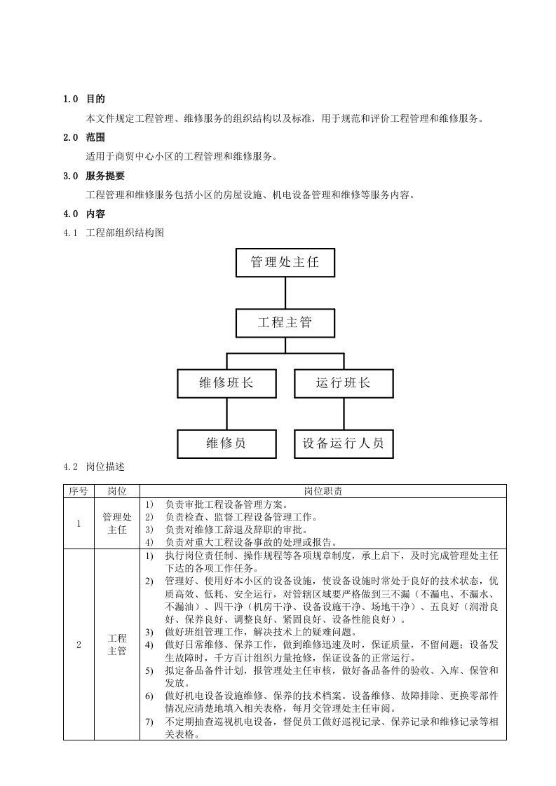 金地物业工程管理策划