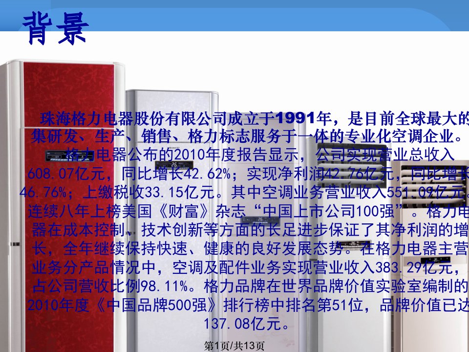 格力空调管理案例分析PPT课件