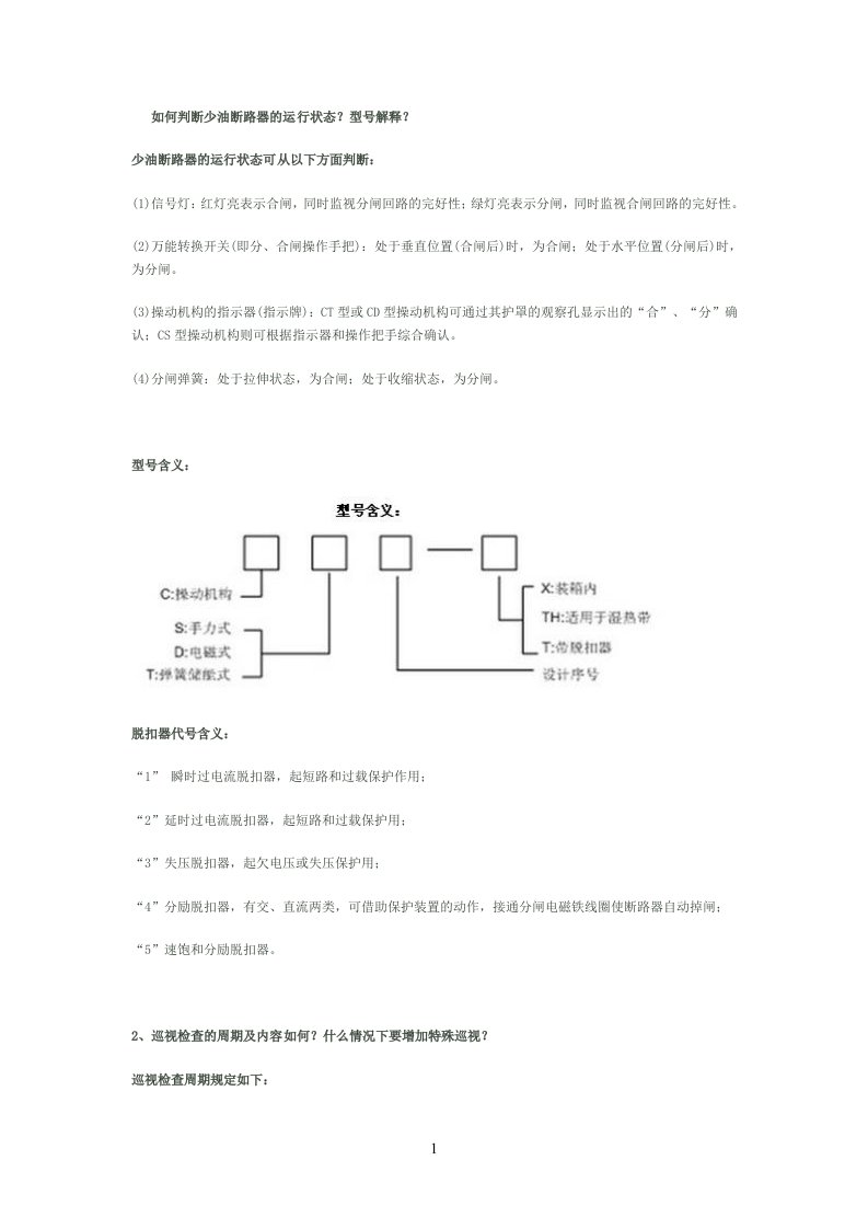 如何判断少油断路器的运行状态