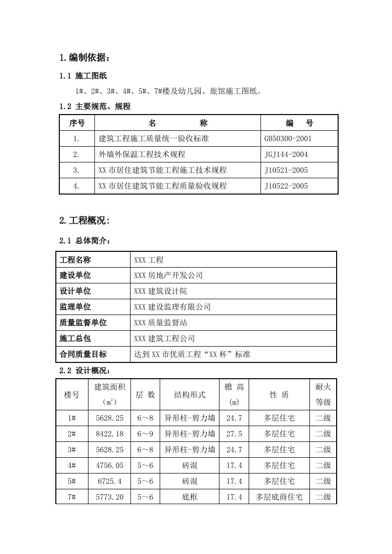 建筑资料-某多层住宅小区建筑节能方案