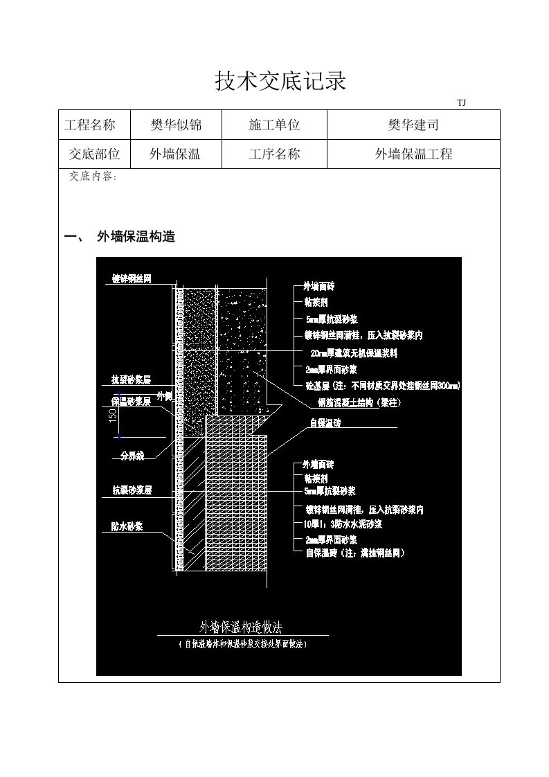 住宅楼外墙保温技术交底6