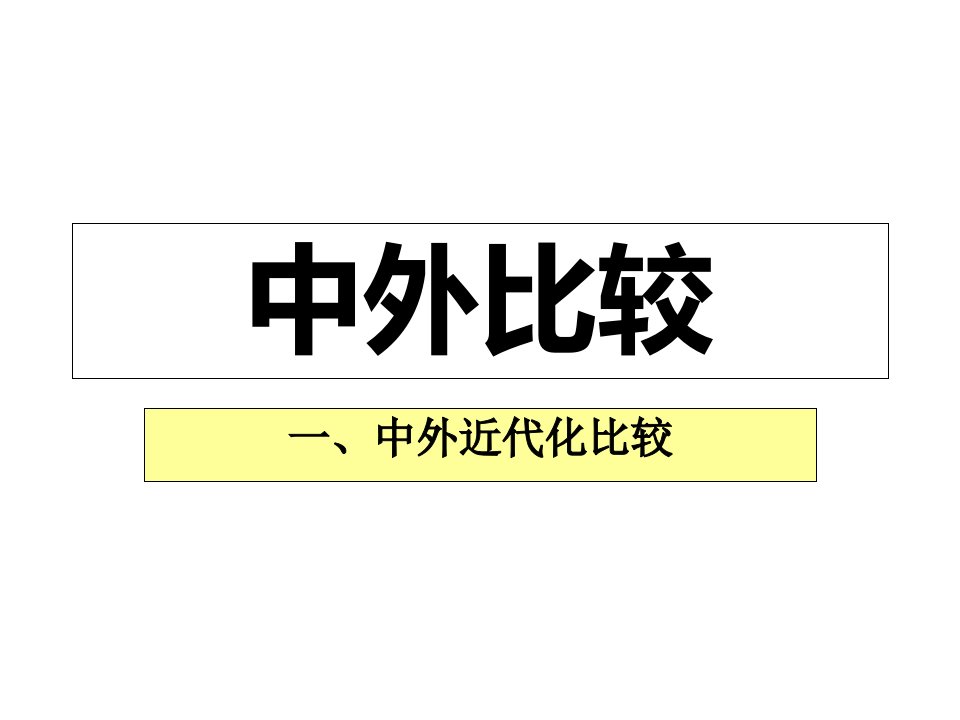 人教版九年级历史中考总复习中外近代化比较和中外联系专题复习课件