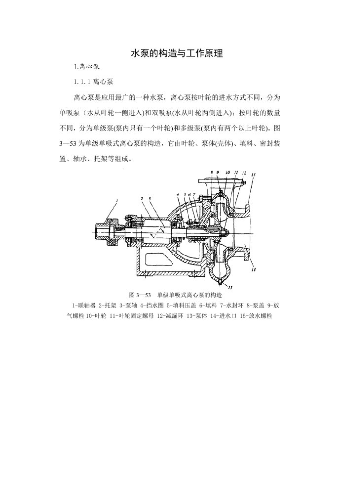 水泵的构造与工作原理