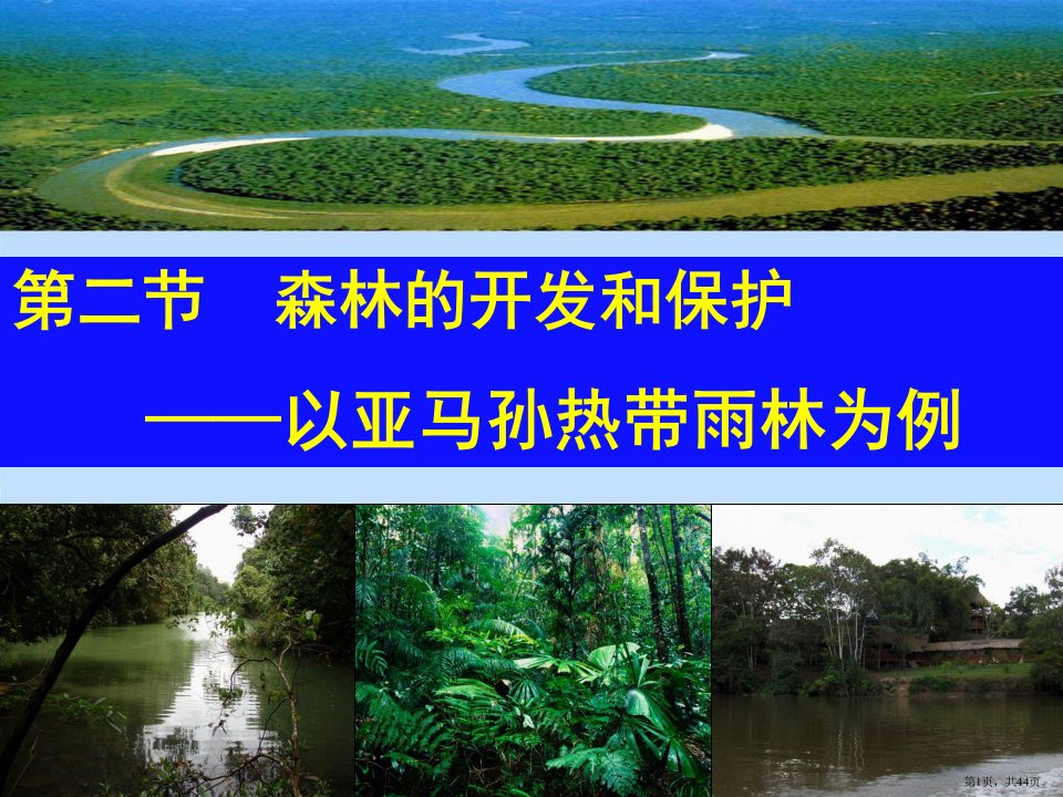 人教版地理必修三22森林的开发和保护——以亚马孙热带雨林为例(共43张)课件