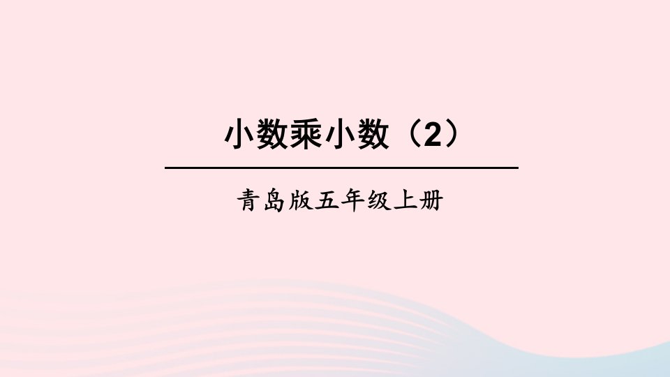 2024五年级数学上册一今天我当家