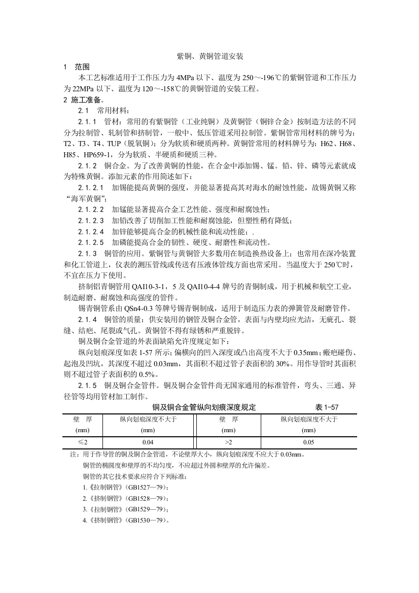 018紫铜、黄铜管道安装工艺