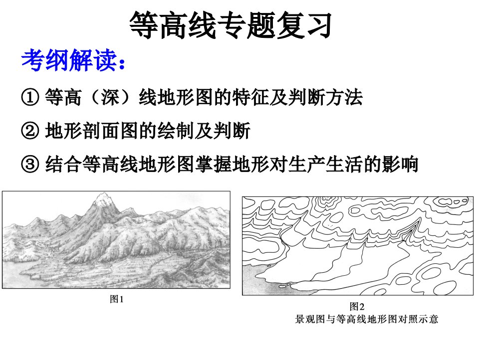 《等高线专题复习》PPT课件