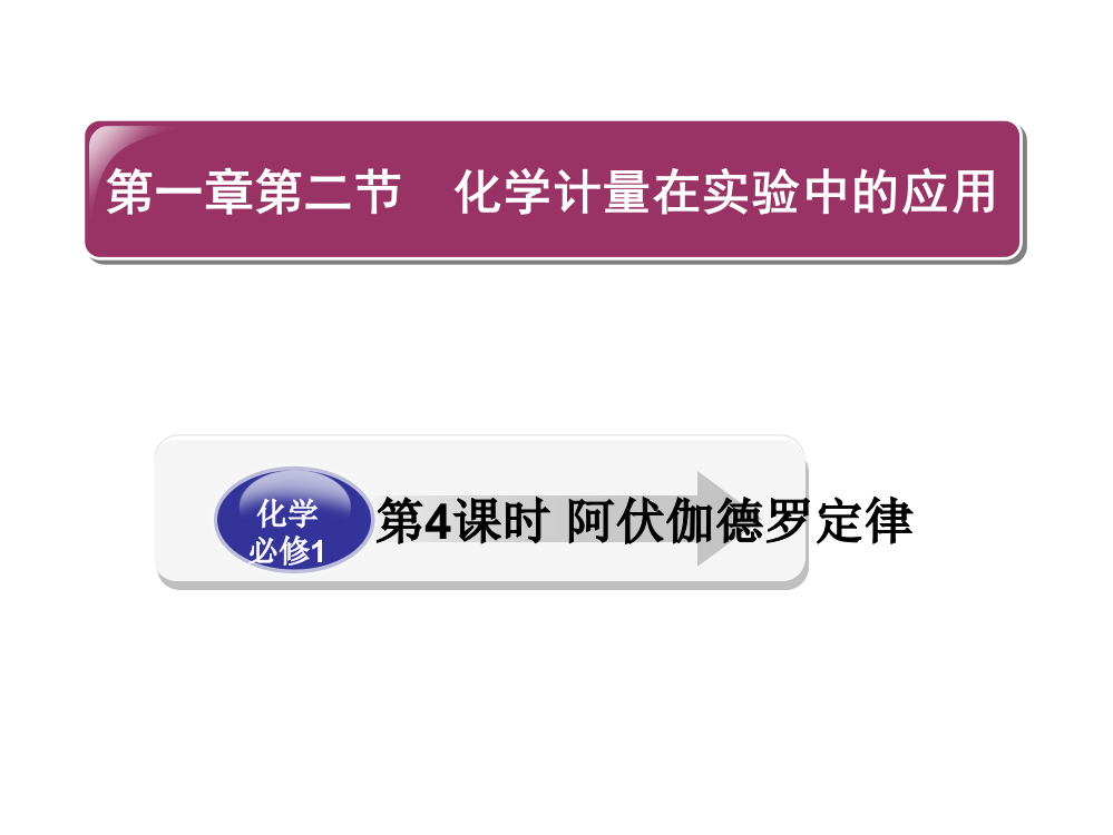 阿伏加德罗定律及推论(上课版)