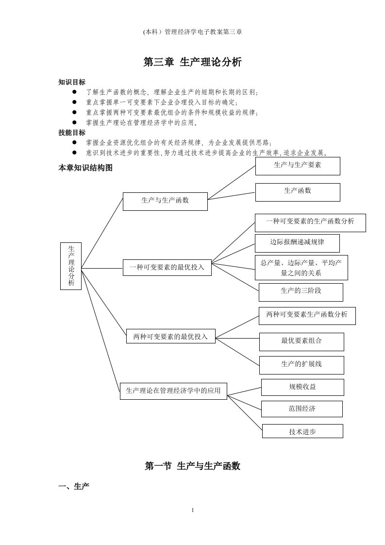 (本科）管理经济学电子教案第三章