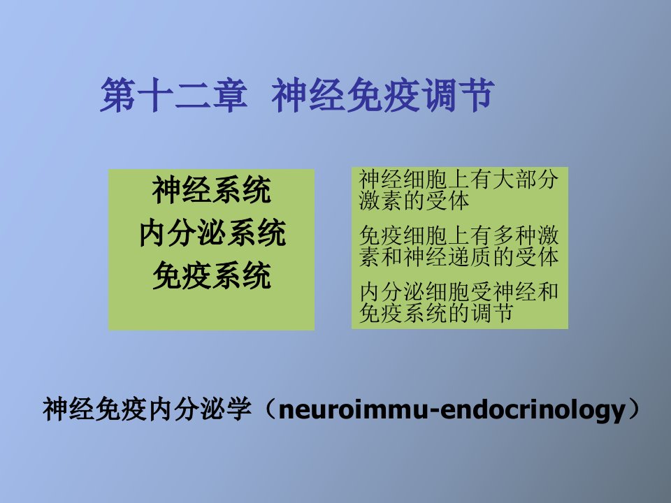 神经免疫调节