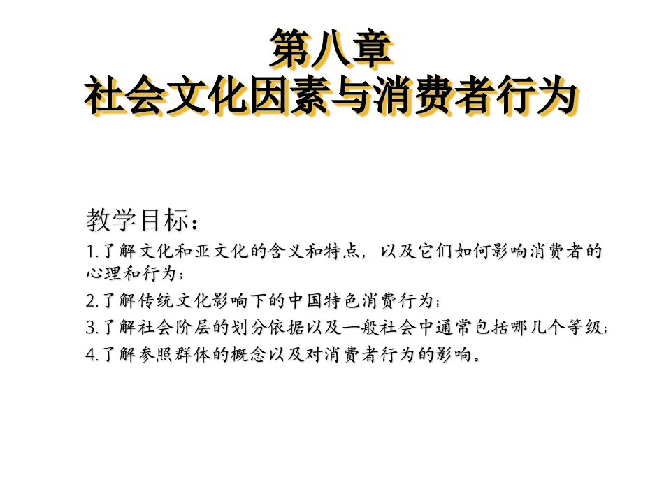 社会文化因素与消费者行为