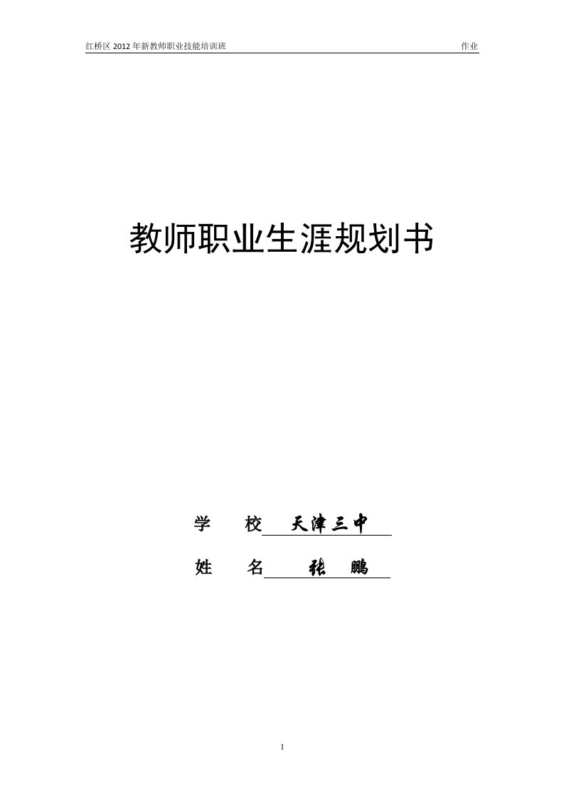 教师职业生涯规划