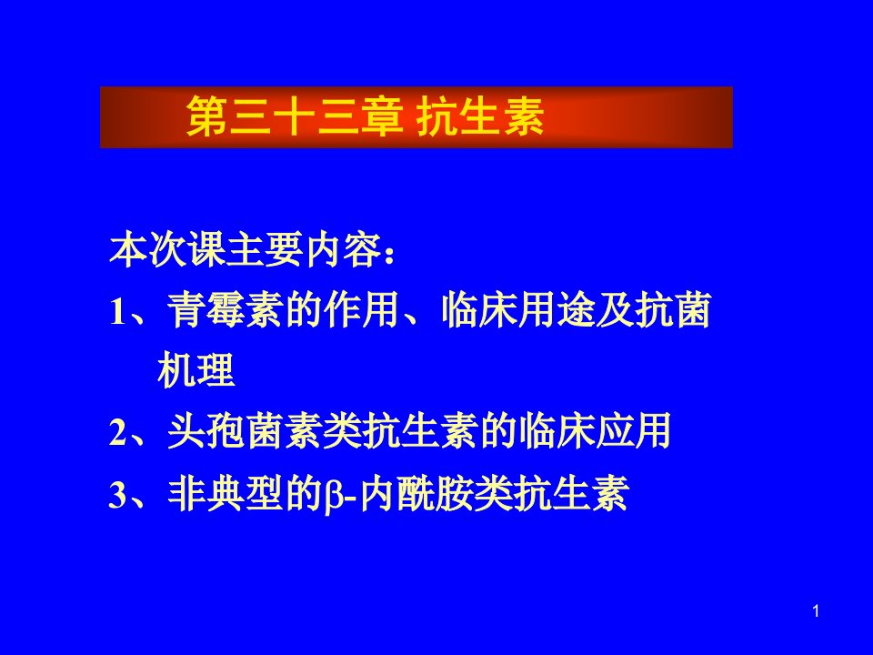 天然药物化学第三十三章抗生素课件