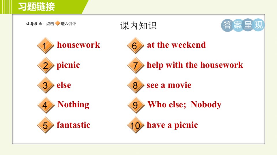 外研版七年级下册英语Module3Unit1Whatareyougoingtodoattheweekend习题课件