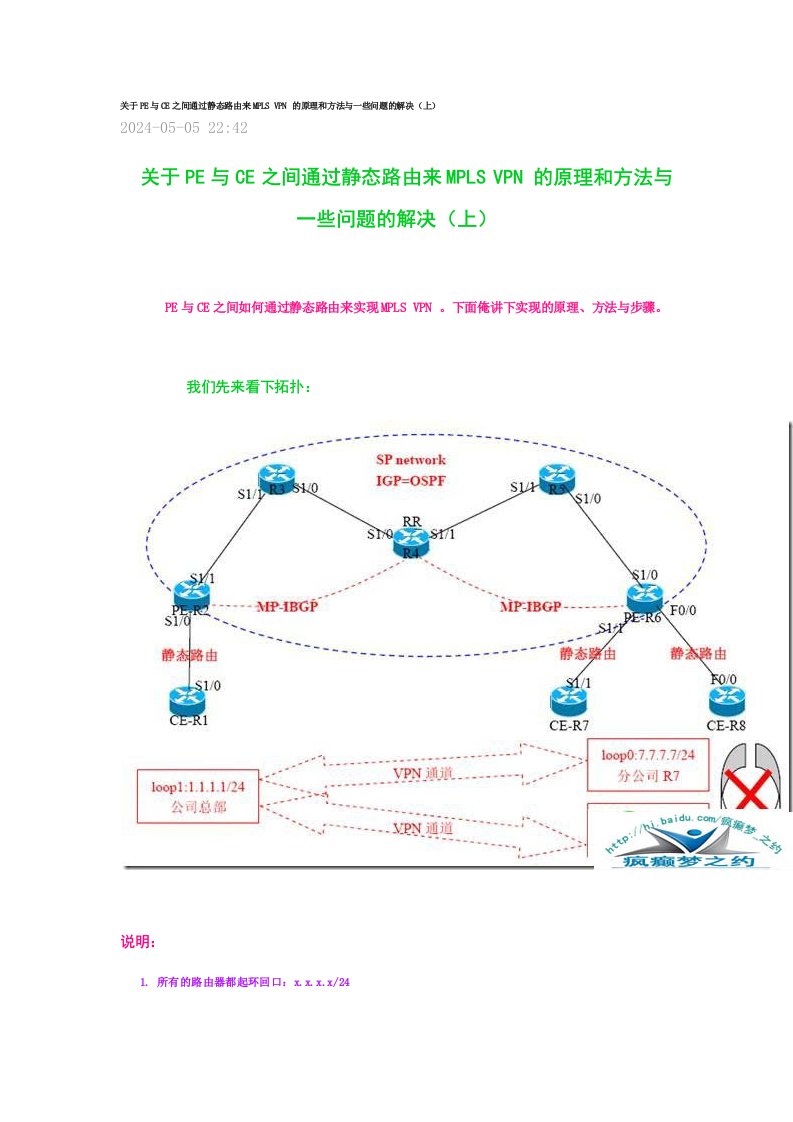 MPLSVPN的原理方案问题的解决