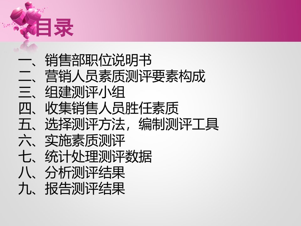 销售部人员素质测评方案教育课件