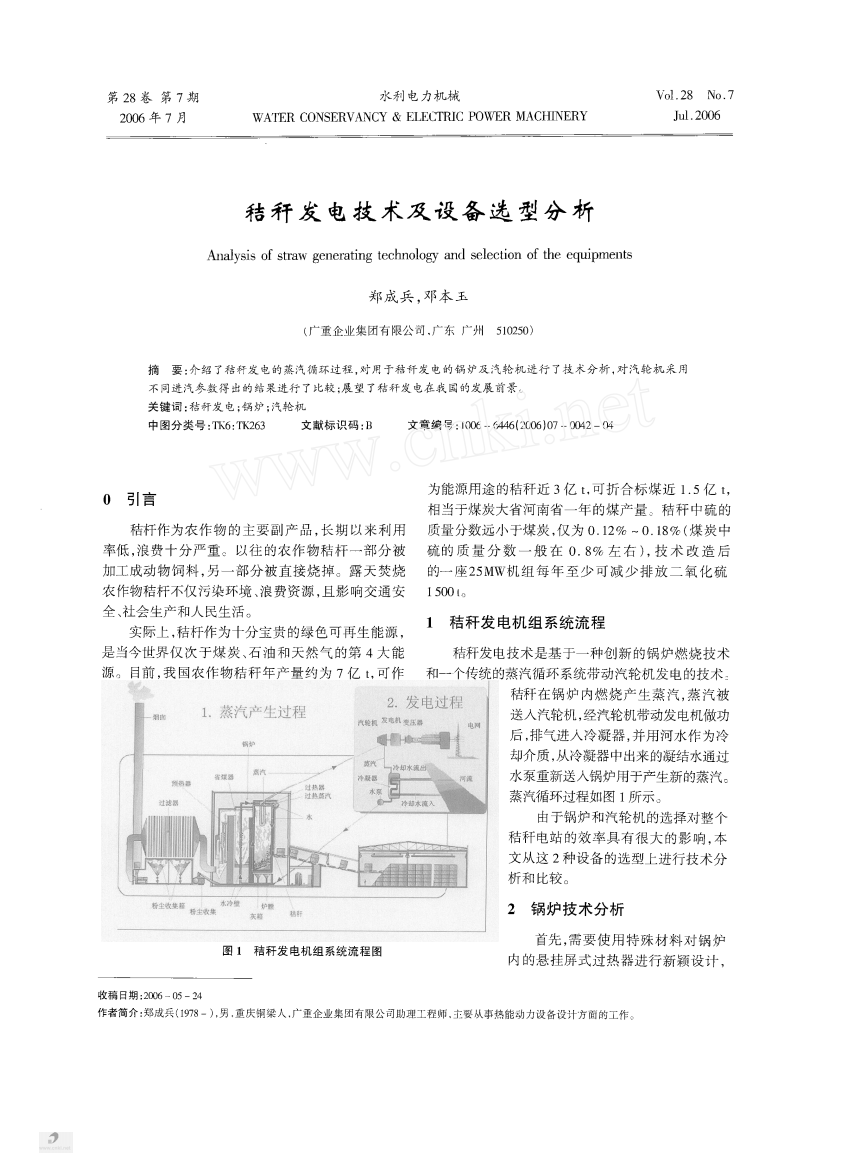 桔杆发电技术及设备选型介析