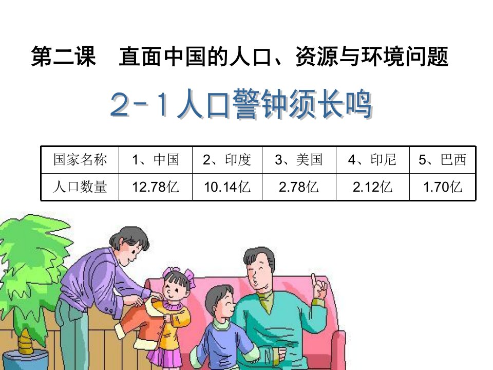 人口警钟需长鸣